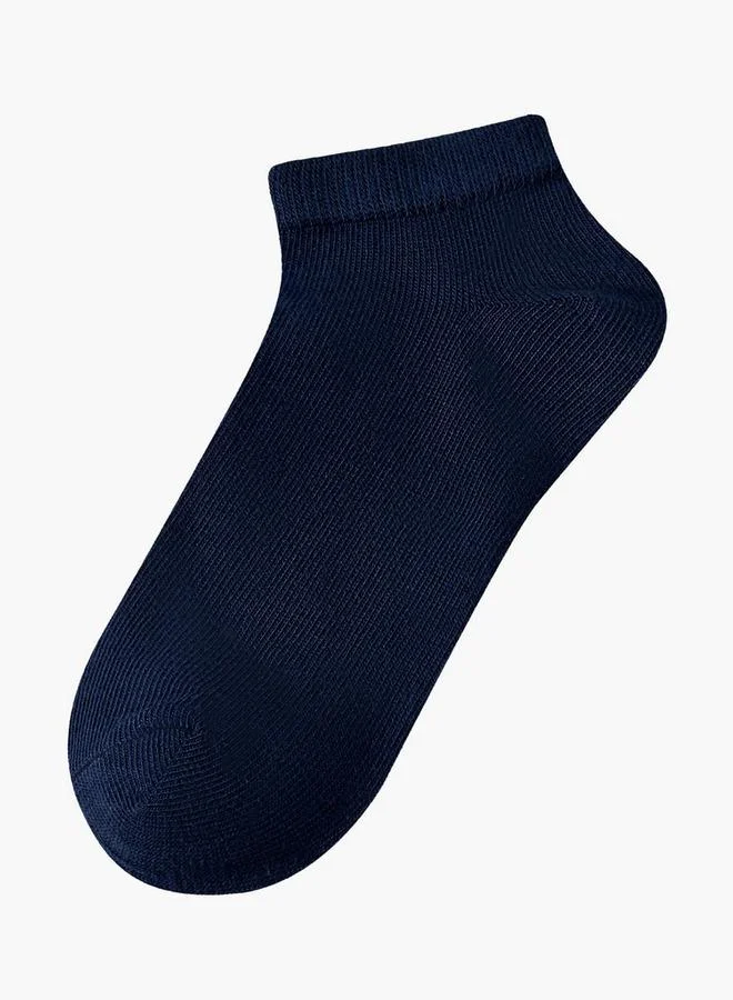 جونيورز Textured School Ankle Length Socks - Set Of 5
