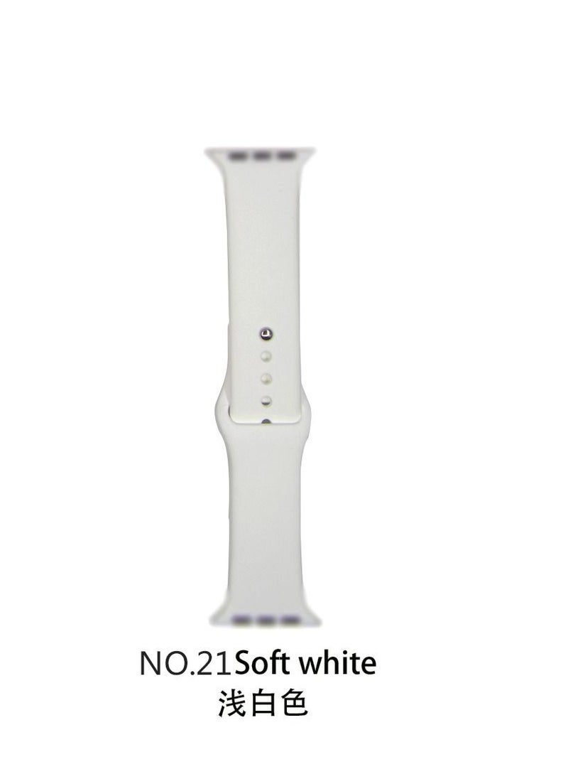 Generic - Apple Watch Band 45mm 44mm 42mm Soft Silicone Sport Band Replacement Wrist Strap Compatible for iWatch Apple Watch Series 7/SE/6/5/4/3/2/1 (45mm/44mm/42mm) - Image 1
