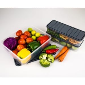 BUNVOX™ Fridge Storage Boxes Freezer Storage Containers, Container for Kitchen Storage Set, Storage in Kitchen, Vegetable Storage, Refrigerator Food Box (1200 ML [Pack of 6]) - Image 3