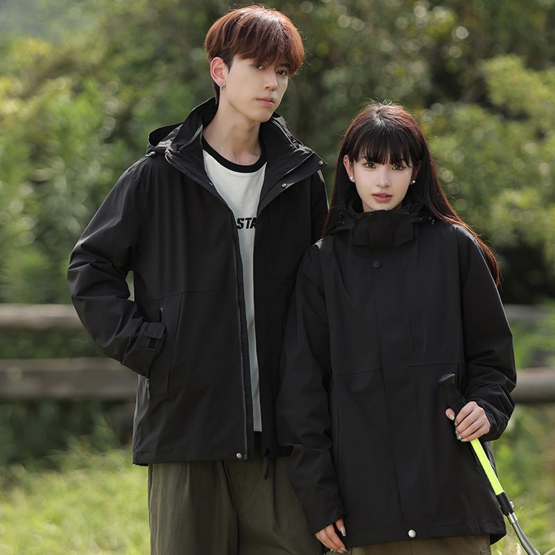 Men And Women With The Same Style Couple Three-In-One Assault Clothing Three-Proof Technology Coat And Winter Outdoor Cycling Waterproof Windproof - Image 5