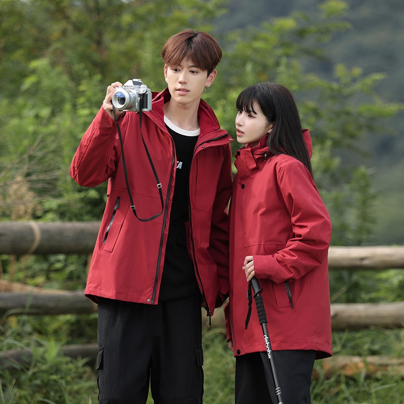Men And Women With The Same Style Couple Three-In-One Assault Clothing Three-Proof Technology Coat And Winter Outdoor Cycling Waterproof Windproof - Image 1