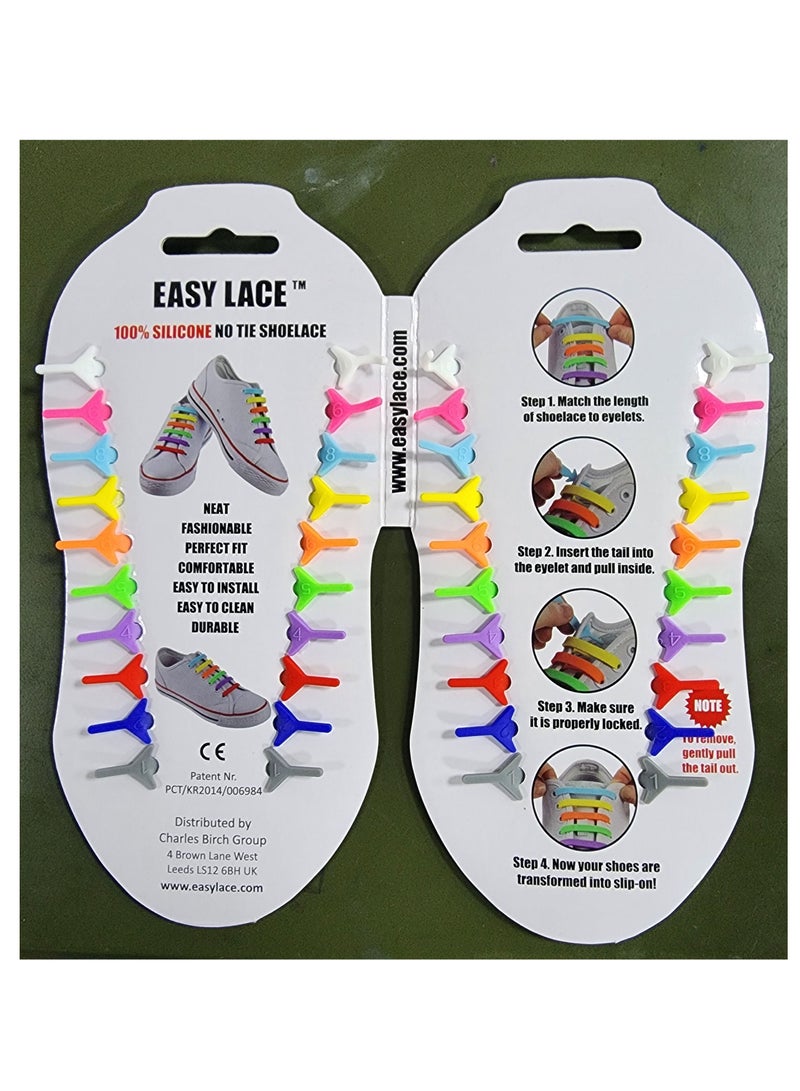 Easy Lace Silicone Shoelaces Multicolor - Image 2