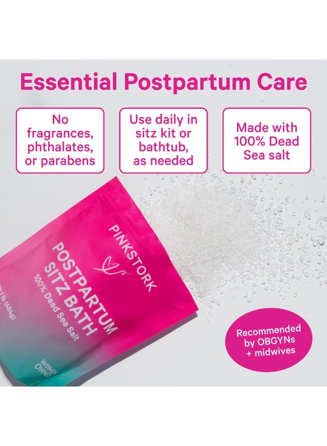 Pink Stork Postpartum Sitz Bath, 100% Dead Sea Salt, Unscented, Net Wt 1 lb (454g) - Image 2