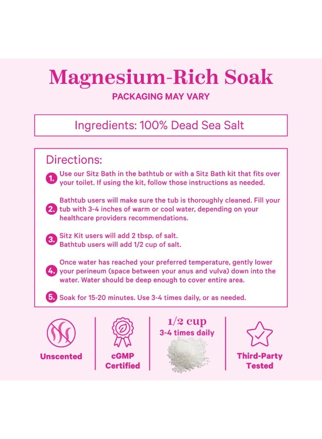 Pink Stork Postpartum Sitz Bath, 100% Dead Sea Salt, Unscented, Net Wt 1 lb (454g) - Image 4