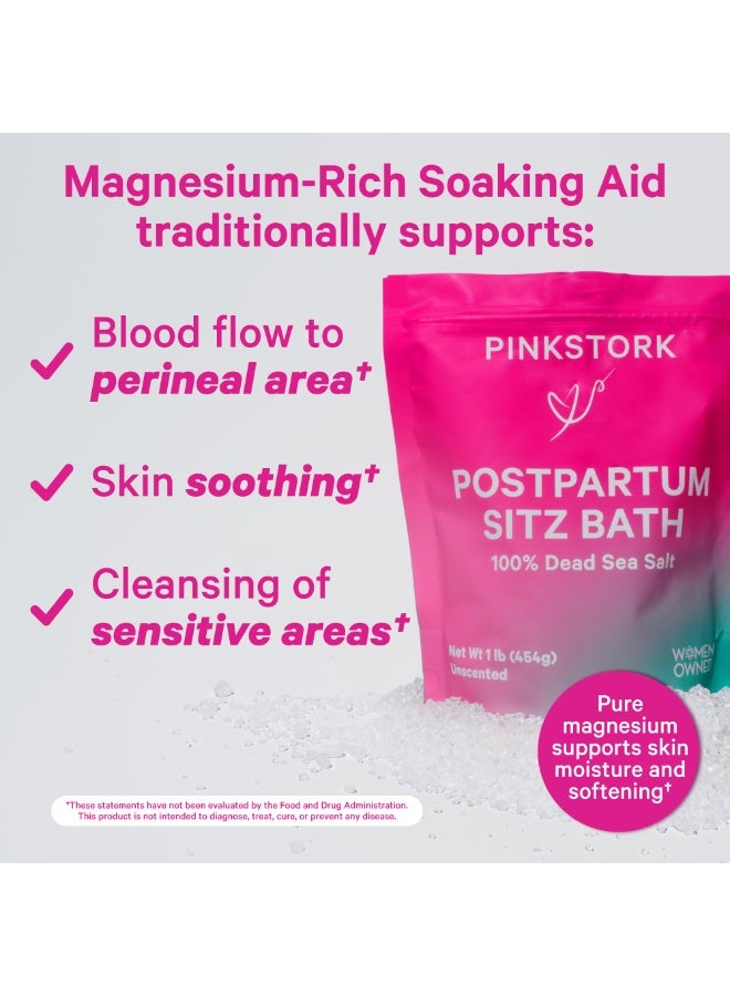 Pink Stork Postpartum Sitz Bath, 100% Dead Sea Salt, Unscented, Net Wt 1 lb (454g) - Image 3