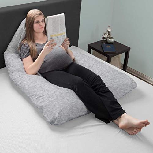 Snoozy SNOOZY Ultra Soft PregnancyPillow/Maternity Pillow Multi Purpose with Removable Cover & Zip (U-Shape)- Grey  - Image 2