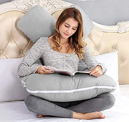 Snoozy SNOOZY Ultra Soft PregnancyPillow/Maternity Pillow Multi Purpose with Removable Cover & Zip (U-Shape)- Grey  - Image 5