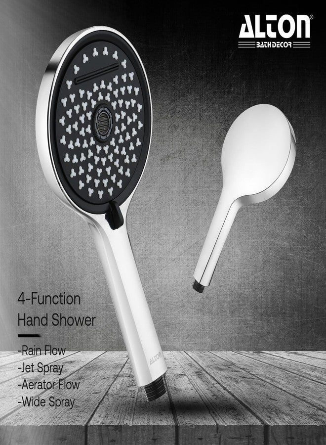 ALTON SHR22400, ABS, 5-INCH, 4-Function Hand Shower With 1.5 Meter Hose Pipe and Wall Hook, Silver - Image 5