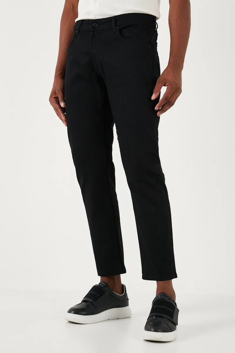 بوراتي Stretch Cotton Regular Fit Normal Waist Straight Leg Jeans Men's Jeans 2210S01PARMA