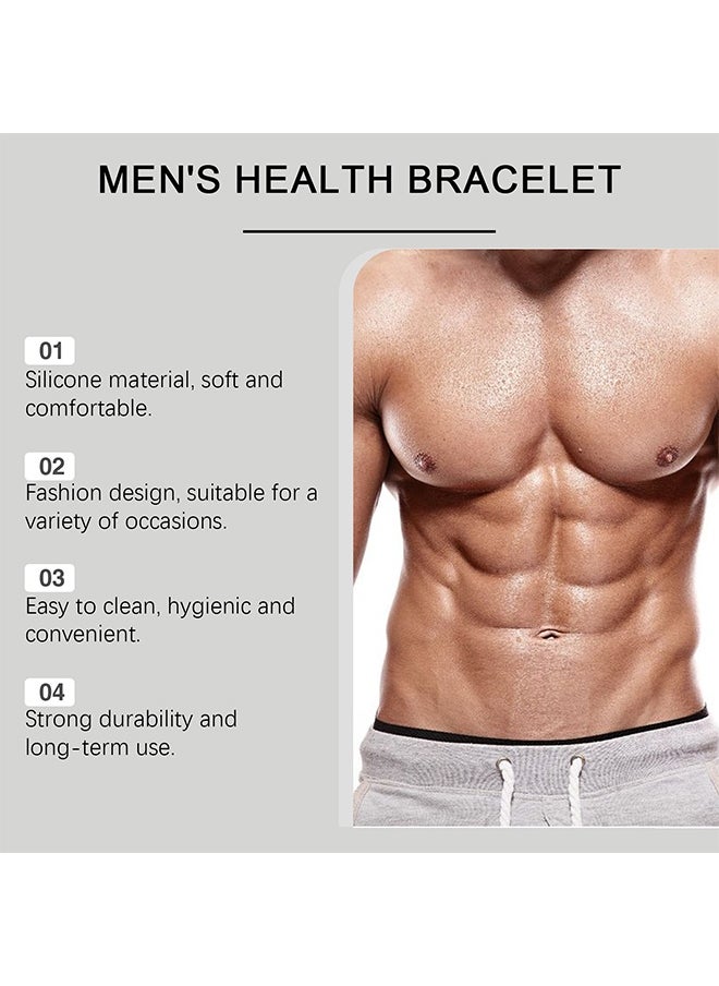 Houkea Men's Magnetic Bracelet, Magnetic Copper Prostate Band, Prostate Bracelet, Prostate Thrust Bracelet, Promotes Blood Circulation (Black)  - Image 4