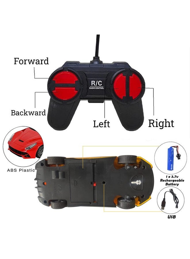WISHKEY Plastic Realistic & Classy Modern Design High Speed Rechargeable Remote Control Racing Car, RC Vehicle Toy for Kids (Pack of 1, Multicolor) - Image 4