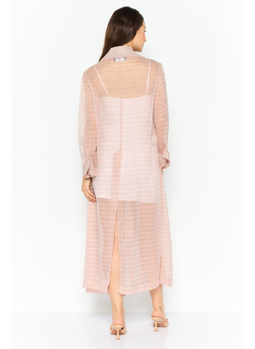 EMPORIO ARMANI Women Stripe Maxi Dress, Pink  - Image 4