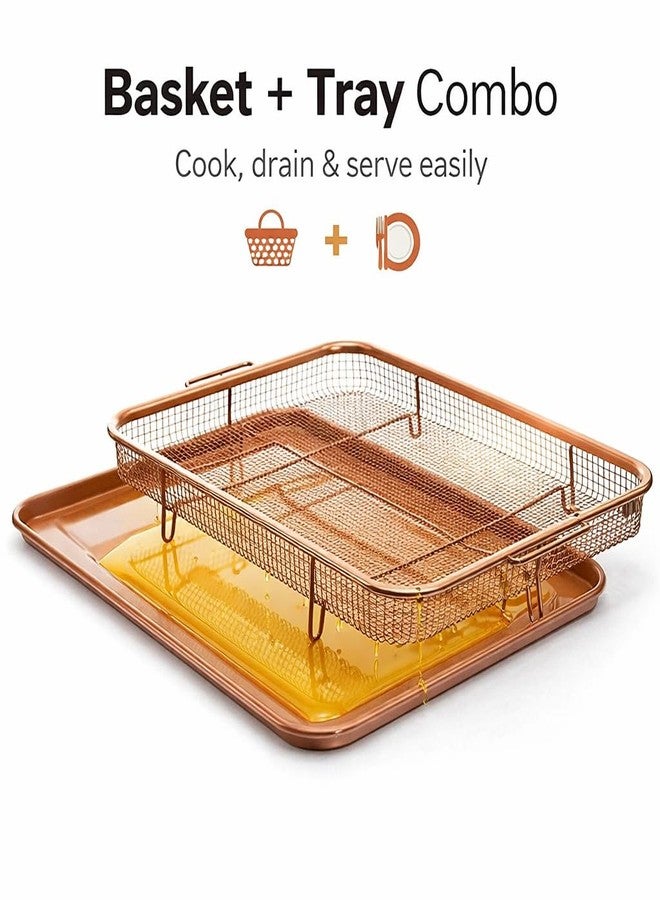 RIVUGJA Copper Dish Drying Rack with Drain Tray Kitchen Counter Utensil Holder Rust Resistant Wire Basket Plate Organizer for Sink Countertop Storage - Image 4