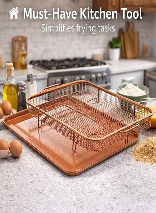 RIVUGJA Copper Dish Drying Rack with Drain Tray Kitchen Counter Utensil Holder Rust Resistant Wire Basket Plate Organizer for Sink Countertop Storage - Image 5