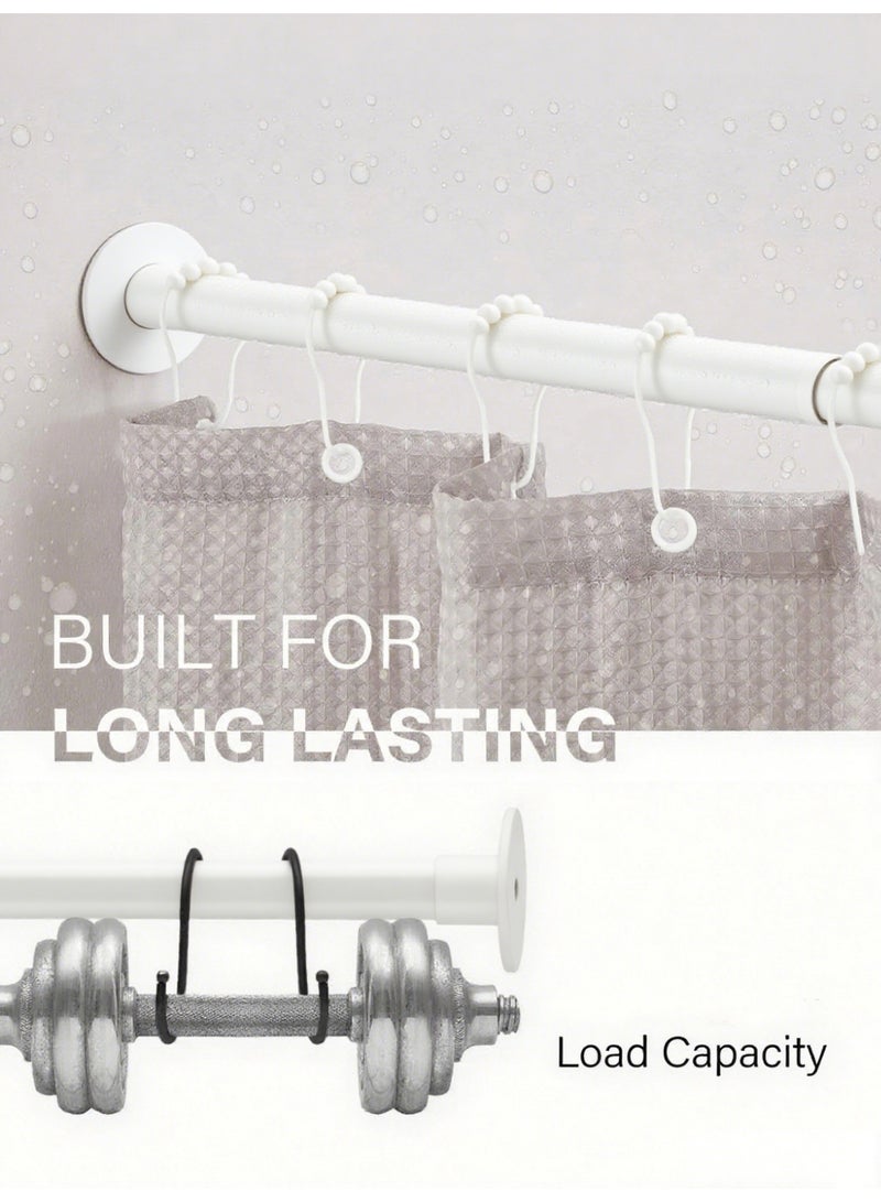 والالا قضيب ستارة دش زاوية قابل للتمديد من الفولاذ المقاوم للصدأ، قضيب ستارة معدني على شكل حرف L مربع منحني بزاوية 90 درجة، قضيب حوض استحمام منحني قابل للتعديل 100-170 سم - Image 4