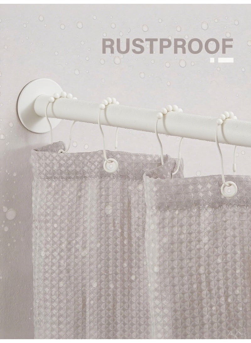 والالا قضيب ستارة دش زاوية قابل للتمديد من الفولاذ المقاوم للصدأ، قضيب ستارة معدني على شكل حرف L مربع منحني بزاوية 90 درجة، قضيب حوض استحمام منحني قابل للتعديل 100-170 سم - Image 5