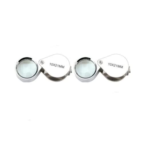 Cafurty 2Pcs New Magnifier 10 x 21mm Jeweler Loupe Eye Glass Loop Magnifying - Image 4