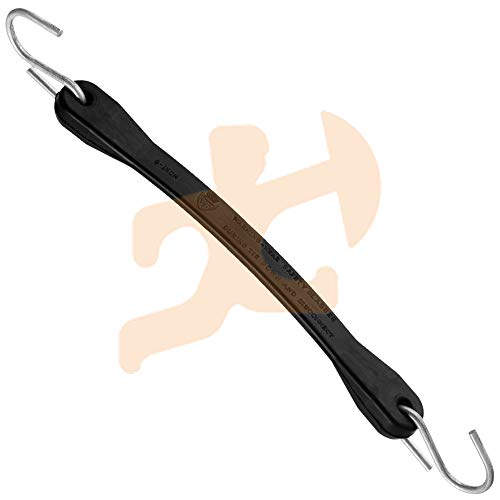 xpose safety Rubber Bungee Cords with Hooks 10 Pack 9 Inch (14” Max Stretch) Heavy-Duty Black Tie Down Straps for Outdoor, Tarp Covers, Canvas Canopies, Motorcycle, and Cargo - by Xpose Safety - Image 2