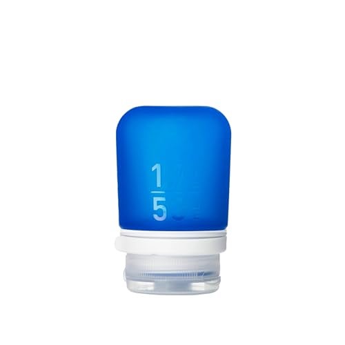 humangear GoToob+ (Small) | Refillable Silicone Travel Bottle | Locking Lid | Food-Safe Material | Dark Blue, Small (1.7 fl.oz; 53ml) - Image 1