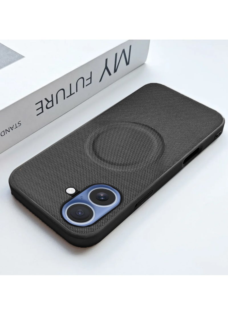 Wtech Apple iPhone 17 5G 2025 Luxury High Quality Magnetic Silicone Sides Case Cover (MCRPSN) - Black - Image 4