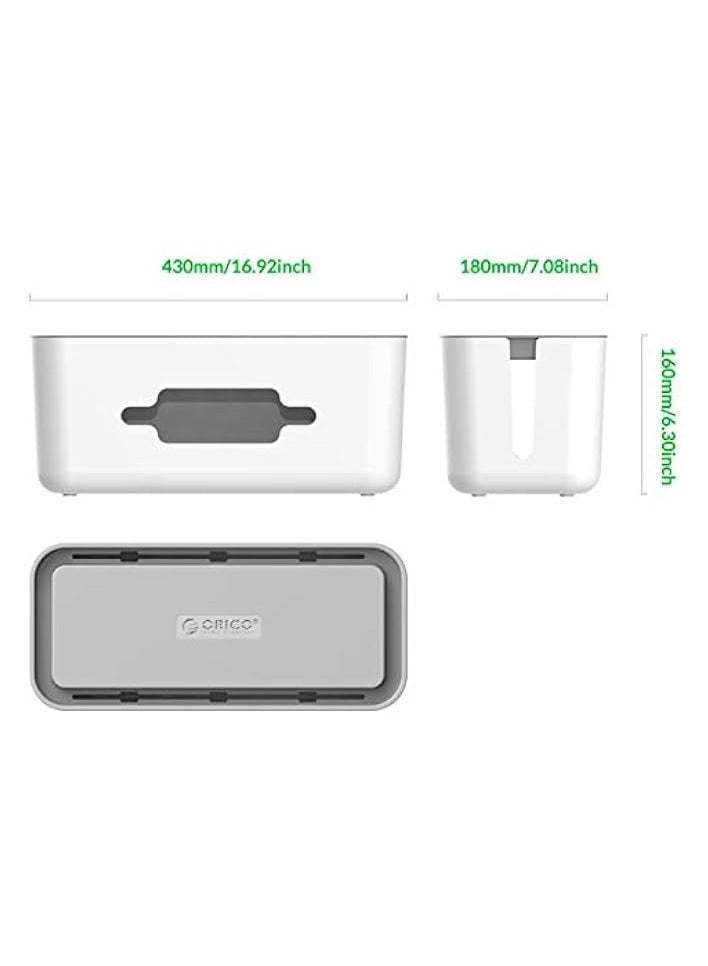 Orico SKEIDO Power Socket Storage Box Case Charger Cable Organizer Management with Bracket Child Protection - Image 2