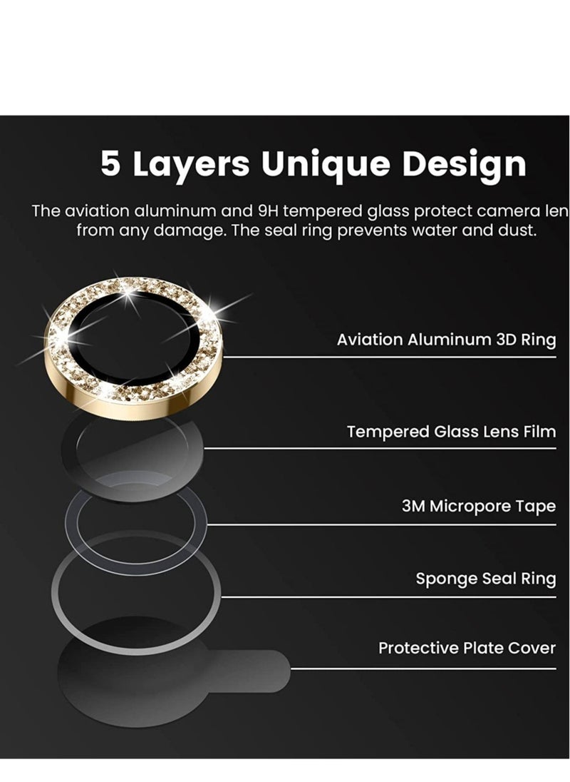 iPhone 14 Pro - iPhone 14 Pro Max Camera Lens Protector, 9H Tempered Glass Camera Cover Screen Protector Metal Individual Ring for iPhone 14 Pro 6.1 inch /14 ProMax 6.7 inch 2022