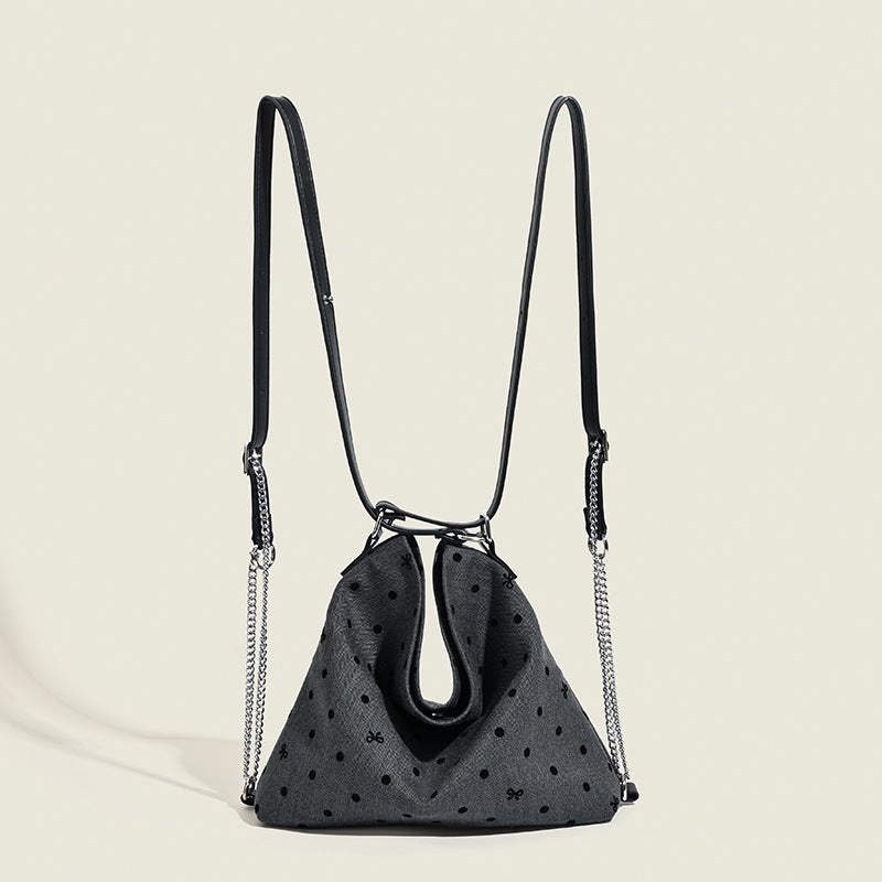 Large-Capacity Student Class Polka Dot Tote Bag Multi-Functional Shoulder Crossbody Bag Armpit Bag For Women - Image 3