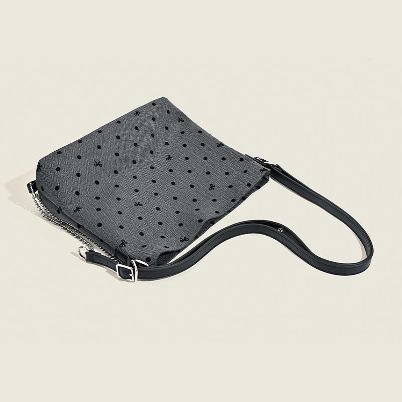 Large-Capacity Student Class Polka Dot Tote Bag Multi-Functional Shoulder Crossbody Bag Armpit Bag For Women - Image 5