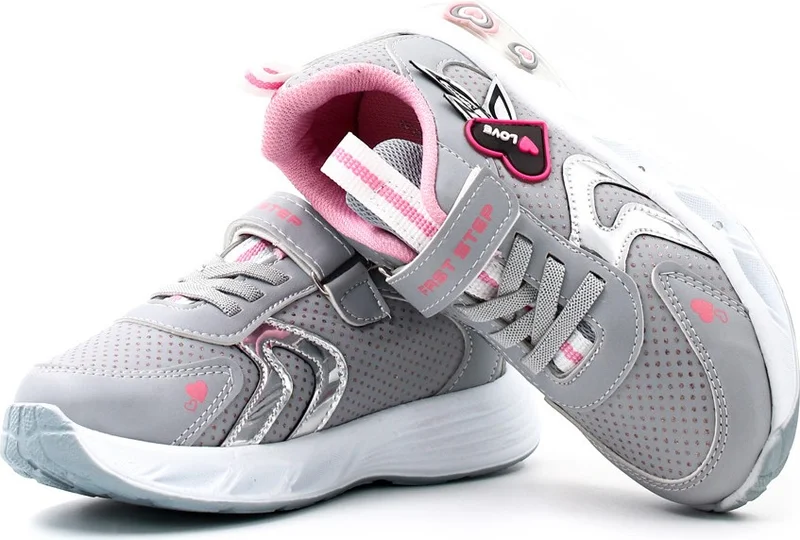 فاست ستيب Unisex Kids Casual Light Comfort Flexible Velcro Sneaker Sports Shoes 461xca204