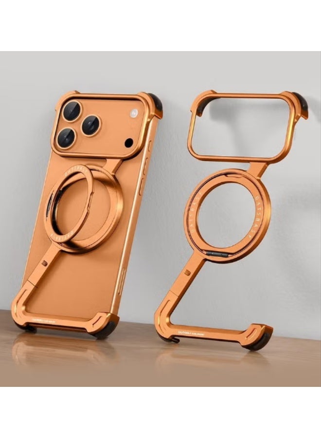Oatsbasf Z Case For iPhone 17 Pro Max, aluminum alloy bumper frame, MagSafe Compatible with 2 Pack Privacy Screen Protector, 360° rotation KickStand Ring for horizontal/vertical viewi ng angles |  WIDGETS MATRIX - Image 3