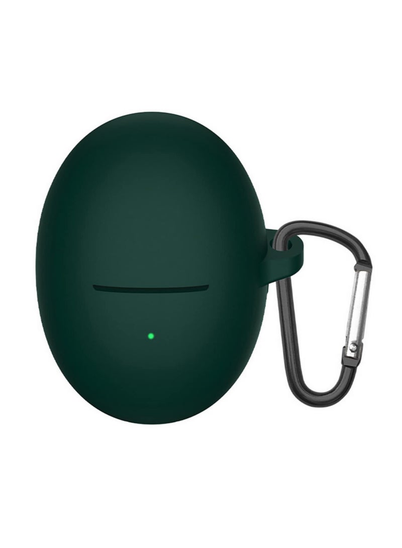 Compatible with Huawei FreeBuds 5 Case Shockproof Silicone Cover Solid Color Earphone Protective Box Skin Full Cover Accessories Green - Image 1