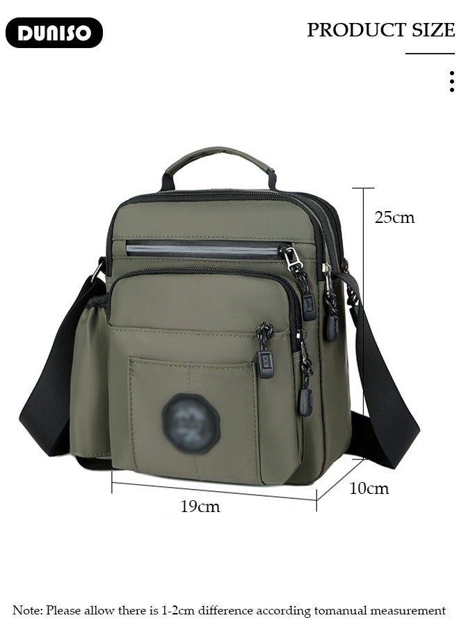 DUNISO Sling Crossbody Bag for Men, Small Shoulder Backpack with Side Cup Bag,Multi-Purpose Lightweight Durable Waterproof Messenger Bag, Sling Bag, Chest Bags Casual Daypack for Business Travel Cycling - Image 2