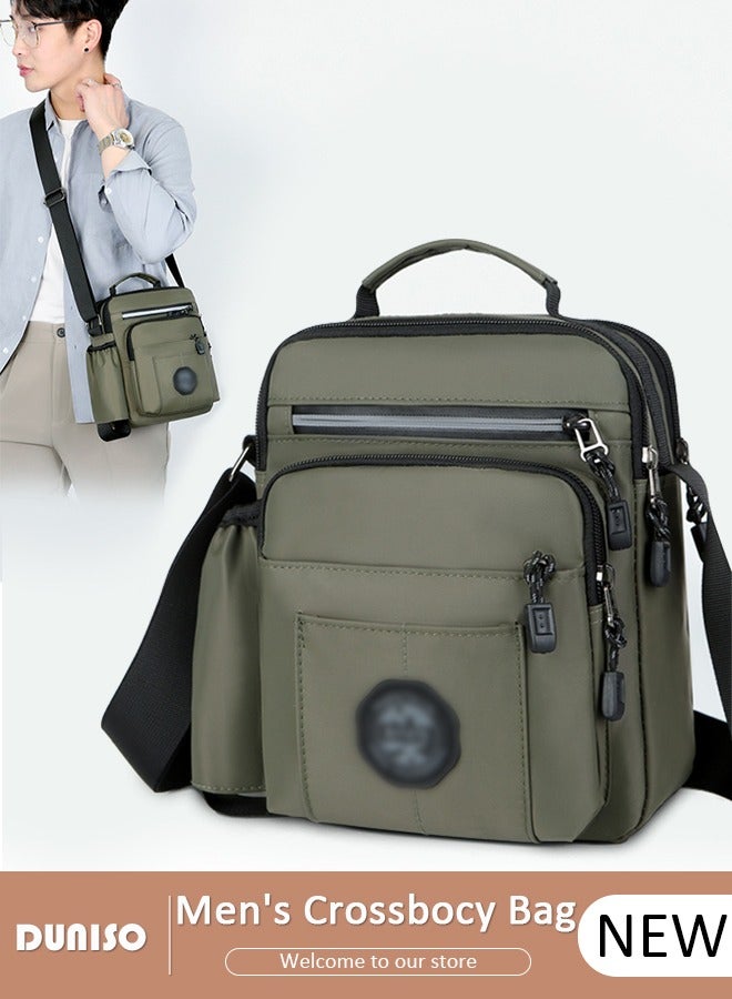 DUNISO Sling Crossbody Bag for Men, Small Shoulder Backpack with Side Cup Bag,Multi-Purpose Lightweight Durable Waterproof Messenger Bag, Sling Bag, Chest Bags Casual Daypack for Business Travel Cycling - Image 1