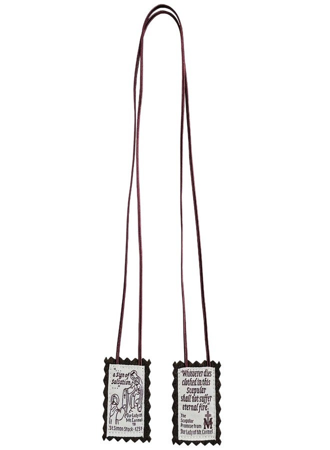 TALPGOD Scapulars Catholic,3 Pack Bulk Brown Scapular Of Our Lady Of Mount Carmel,Escapularios Catolicos Scapular Catholic Necklaces Gift For First Holy Communion and Confirmation Mexican Folk Art Decoration - Image 3