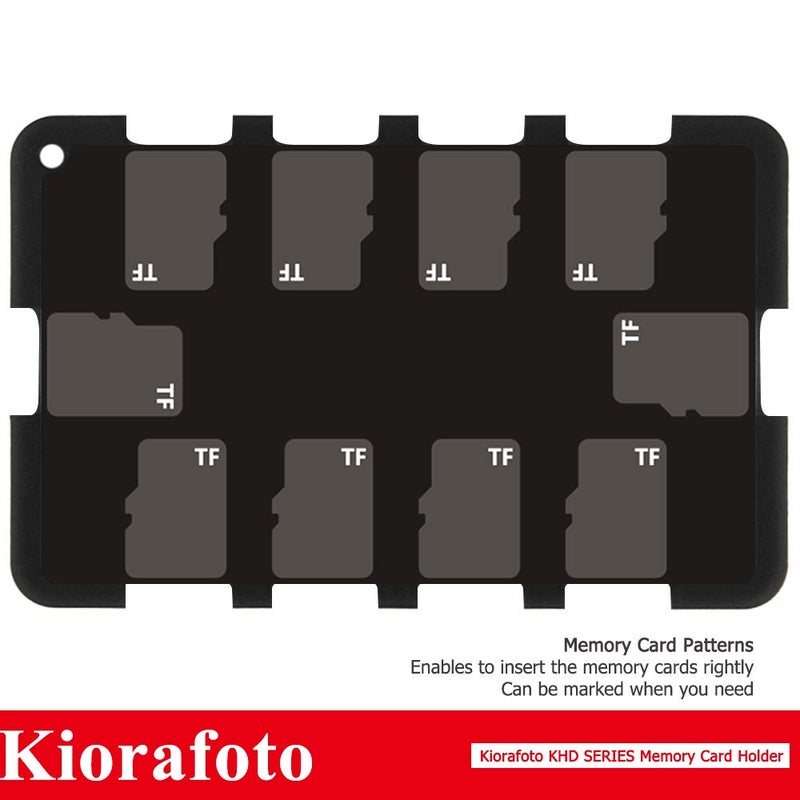 Kiorafoto KHD-MSD10 Easy Carry 10 Slots Slim Credit Card Size Lightweight Portable TF MSD Microsd Memory Card Case Storage Keeper Holder for 10 TF MSD Microsd Microsdhc Microsdxc Memory Cards Oganizer - Image 5
