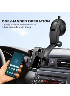 HM2A Car Phone Holder Stand for Dashboard Windshield Air Vent Car Mount for iPhone 14 Pro Max Plus Samsung most Phones  - Image 3