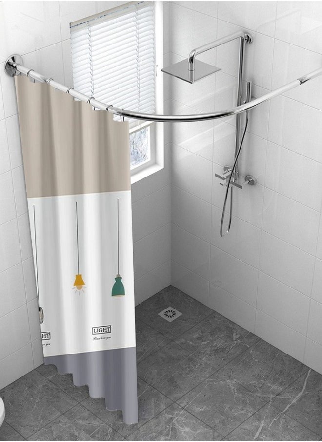 WAOKN - Bathroom Shower Curtain Premium PEVA, Waterproof Plastic Shower Curtain for Bathroom Clearance, Non toxic and Mildew resistant Shower Curtain, 180×200cm , Soft Drape Washable Shower Curtain - Image 1