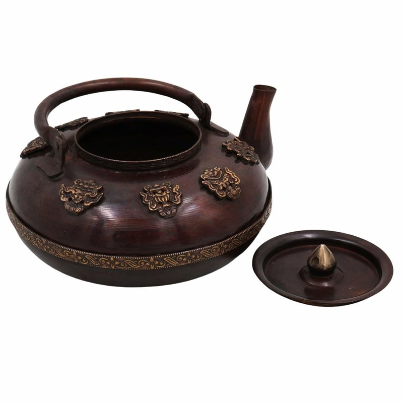 Bhunes Bhunes Brass Surahi Kettles Vintage Ewer Pitcher Pot Jug Handcrafted Decorative Gift Home Dcor Capacity 400MlBrown 6 Inch 1 Piece  - Image 5