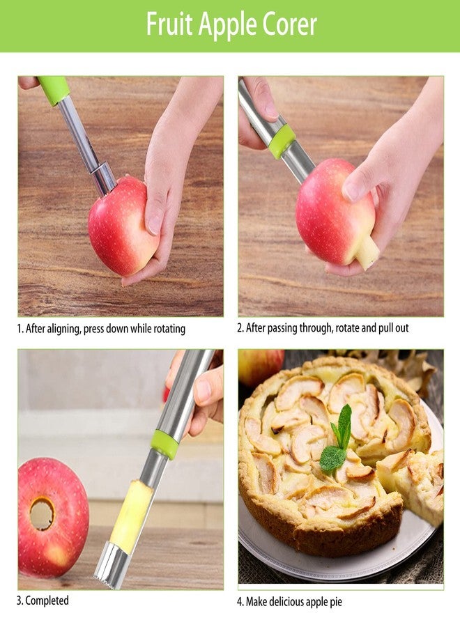 Openfly Vegetable and Fruit Corer Tool Set - 6 Pcs Stainless Steel Jalapeno Pepper Corer, Pitter, Tomato Remover, Cherry Pitter, Zucchini Seed Remover - Image 4