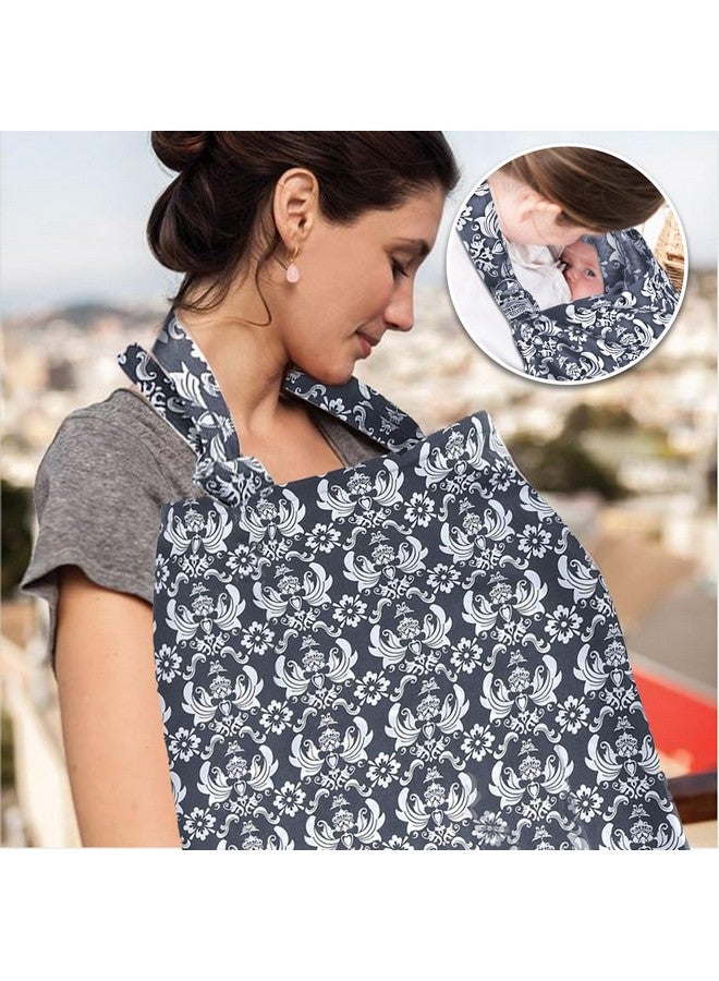 UHINOOS Nursing Coverinfinity Soft Breastfeeding Cotton For Babies With No See Through Cotton For Mother Nursing Apron For Breastfeeding (Grey) - Image 3