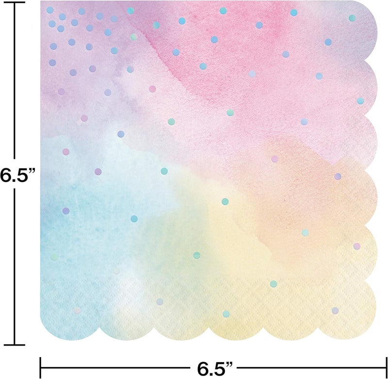 CREATIVE CONVERTING Luncheon Napkins 16 Pieces Set, Iridescent - Image 2