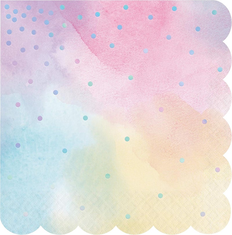 CREATIVE CONVERTING Luncheon Napkins 16 Pieces Set, Iridescent - Image 1