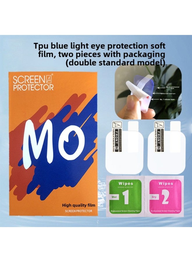 For Huawei Watch Fit 3 Film PMMA Composite Hot Bending Full Screen TPU Hydraulic HD Protective Watch Film-Color:TPU Blue Light Eye Protection Soft Film Two-piece-Dimensions:Huawei Fit 3 - Image 1