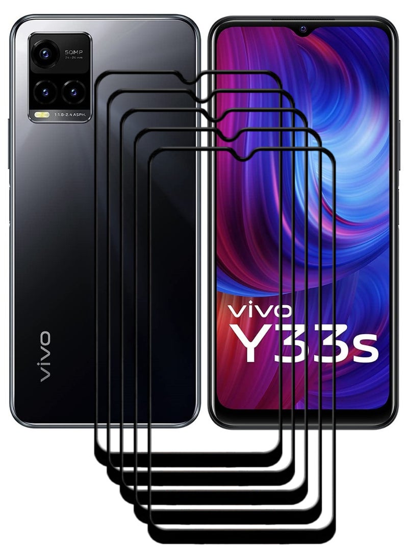 ACLIX 5 Pieces Antistatic ESD Dustproof Premium Quality High Definition Tempered Glass Screen Protector Designed For vivo Y33s - Image 1