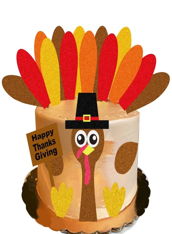 DiDida Thanksgiving Turkey Cake Topper - Happy Thanksgiving for Parties - Image 1
