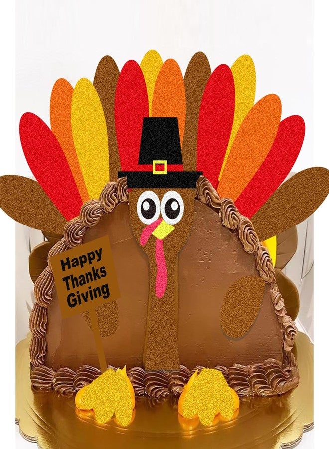 DiDida Thanksgiving Turkey Cake Topper - Happy Thanksgiving for Parties - Image 3