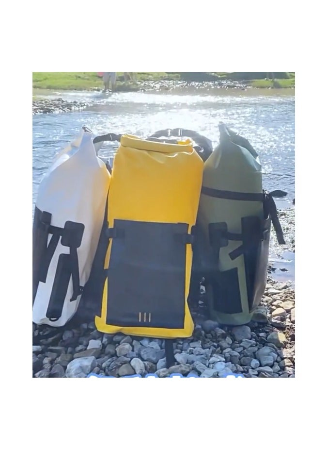 Generic 30L Large Capacity Waterproof Backpack - Outdoor PVC Backpack for River Tracing, Swimming, Drifting, Beach Surfing, Fishing  - Image 3