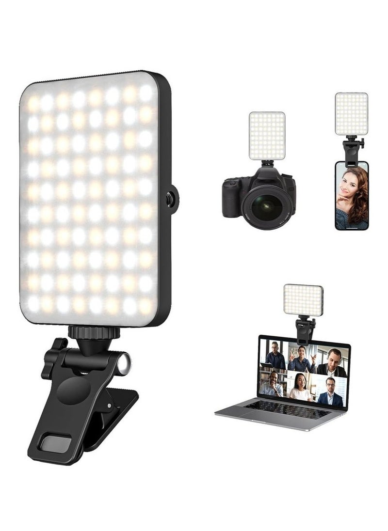 ACLIX LED Selfie Light with 60 LEDs, 2200mAh Rechargeable Cell Phone Fill Light – Adjustable RGB 2500K-6500K, 360° Clip-on Light for Phone/Tablet/Laptop Camera, 3 Lighting Modes – Perfect for TikTok, Photography, Vlogging & Live Streaming  - Image 1