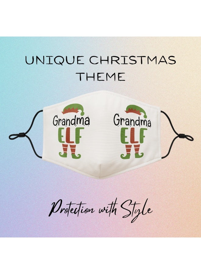 برينت شوب فور مي قناع حماية الوجه الجديد للبالغين في عيد الميلاد، قابل للغسل وقابل للتعديل للرجال والنساء والشباب - Image 4