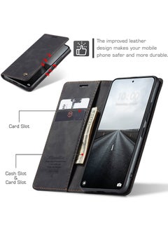 CaseMe For Xiaomi 14T Pro Cover, Magnetic Adsorption Full Body Shockproof Protective Flip Cover, PU Leather Hidden Stand Wallet Case  - Image 2